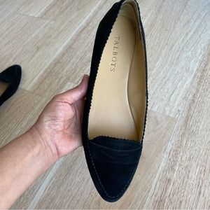 Talbots Velvet Black Flats Loafers Womens Size 6.5